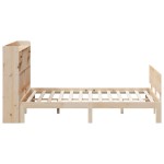 vidaXL Pat cu bibliotecă fără saltea, 180x200 cm, lemn masiv de pin