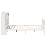 vidaXL Pat cu bibliotecă fără saltea, 180x200 cm, lemn masiv de pin
