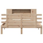 vidaXL Pat cu bibliotecă fără saltea, 120x200 cm, lemn masiv de pin vidaXL Pat cu bibliotecă fără saltea, 120x200 cm, lemn masiv de pin