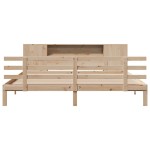 vidaXL Pat cu bibliotecă fără saltea, 180x200 cm, lemn masiv de pin