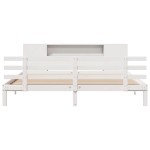 vidaXL Pat cu bibliotecă fără saltea, 180x200 cm, lemn masiv de pin