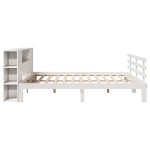 vidaXL Pat cu bibliotecă fără saltea, 180x200 cm, lemn masiv de pin