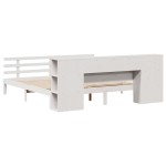 vidaXL Pat cu bibliotecă fără saltea, 180x200 cm, lemn masiv de pin
