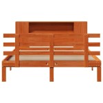 vidaXL Pat cu bibliotecă fără saltea maro 140x190 cm lemn masiv de pin