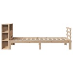 vidaXL Pat cu bibliotecă fără saltea, 90x200 cm, lemn masiv pin vidaXL Pat cu bibliotecă fără saltea, 90x200 cm, lemn masiv pin