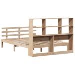vidaXL Pat cu bibliotecă fără saltea, 140x190 cm, lemn masiv de pin vidaXL Pat cu bibliotecă fără saltea, 140x190 cm, lemn masiv de pin