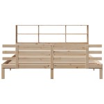 vidaXL Pat cu bibliotecă fără saltea, 180x200 cm, lemn masiv de pin