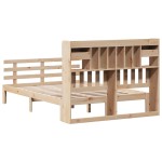 vidaXL Pat cu bibliotecă fără saltea, 140x200 cm, lemn masiv de pin vidaXL Pat cu bibliotecă fără saltea, 140x200 cm, lemn masiv de pin