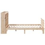 vidaXL Pat cu bibliotecă fără saltea, 180x200 cm, lemn masiv de pin