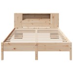 vidaXL Pat cu bibliotecă fără saltea, 120x200 cm, lemn masiv de pin vidaXL Pat cu bibliotecă fără saltea, 120x200 cm, lemn masiv de pin