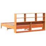 vidaXL Pat cu bibliotecă fără saltea maro 180x200 cm lemn masiv de pin