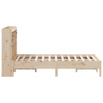 vidaXL Pat cu bibliotecă fără saltea, 150x200 cm, lemn masiv de pin