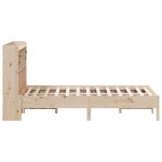 vidaXL Pat cu bibliotecă fără saltea, 140x200 cm, lemn masiv de pin