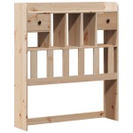 vidaXL Pat cu bibliotecă fără saltea, 90x190 cm, lemn masiv de pin vidaXL Pat cu bibliotecă fără saltea, 90x190 cm, lemn masiv de pin