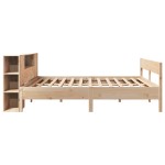vidaXL Pat cu bibliotecă fără saltea, 200x200 cm, lemn masiv de pin