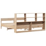 vidaXL Pat cu bibliotecă fără saltea, 180x200 cm, lemn masiv de pin