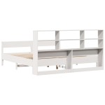 vidaXL Pat cu bibliotecă fără saltea, 180x200 cm, lemn masiv de pin