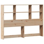 vidaXL Pat cu bibliotecă fără saltea, 160x200 cm, lemn masiv de pin