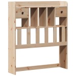 vidaXL Pat cu bibliotecă fără saltea, 75x190 cm, lemn masiv de pin vidaXL Pat cu bibliotecă fără saltea, 75x190 cm, lemn masiv de pin