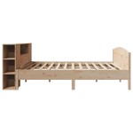 vidaXL Pat cu bibliotecă fără saltea, 180x200 cm, lemn masiv de pin