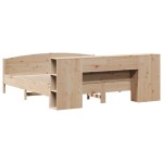 vidaXL Pat cu bibliotecă fără saltea, 180x200 cm, lemn masiv de pin