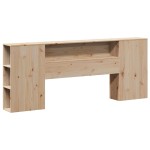vidaXL Pat cu bibliotecă fără saltea, 180x200 cm, lemn masiv de pin