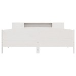 vidaXL Pat cu bibliotecă fără saltea, 180x200 cm, lemn masiv de pin