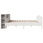 vidaXL Pat cu bibliotecă fără saltea, 180x200 cm, lemn masiv de pin