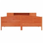 vidaXL Pat cu bibliotecă fără saltea maro 180x200 cm lemn masiv de pin