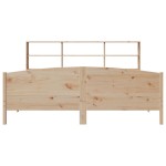 vidaXL Pat cu bibliotecă fără saltea, 200x200 cm, lemn masiv de pin