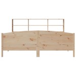 vidaXL Pat cu bibliotecă fără saltea, 180x200 cm, lemn masiv de pin