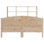 vidaXL Pat cu bibliotecă fără saltea, 140x200 cm, lemn masiv de pin