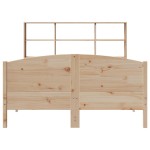 vidaXL Pat cu bibliotecă fără saltea, 120x200 cm, lemn masiv de pin vidaXL Pat cu bibliotecă fără saltea, 120x200 cm, lemn masiv de pin