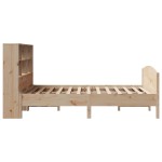 vidaXL Pat cu bibliotecă fără saltea, 120x200 cm, lemn masiv de pin vidaXL Pat cu bibliotecă fără saltea, 120x200 cm, lemn masiv de pin