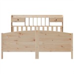 vidaXL Pat cu bibliotecă fără saltea, 180x200 cm, lemn masiv de pin