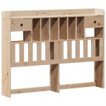 vidaXL Pat cu bibliotecă fără saltea, 140x200 cm, lemn masiv de pin vidaXL Pat cu bibliotecă fără saltea, 140x200 cm, lemn masiv de pin