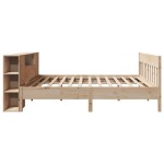 vidaXL Pat cu bibliotecă fără saltea, 180x200 cm, lemn masiv de pin