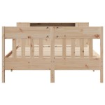 vidaXL Pat cu bibliotecă fără saltea, 120x200 cm, lemn masiv de pin vidaXL Pat cu bibliotecă fără saltea, 120x200 cm, lemn masiv de pin