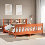 vidaXL Cadru de pat fără saltea, maro ceruit 180x200 cm lemn masiv pin vidaXL Cadru de pat fără saltea, maro ceruit 180x200 cm lemn masiv pin