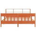 vidaXL Cadru de pat fără saltea, maro ceruit 180x200 cm lemn masiv pin vidaXL Cadru de pat fără saltea, maro ceruit 180x200 cm lemn masiv pin