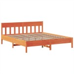vidaXL Cadru de pat fără saltea, maro ceruit 200x200 cm lemn masiv pin vidaXL Cadru de pat fără saltea, maro ceruit 200x200 cm lemn masiv pin