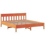 vidaXL Cadru de pat fără saltea, maro ceruit 180x200 cm lemn masiv pin vidaXL Cadru de pat fără saltea, maro ceruit 180x200 cm lemn masiv pin
