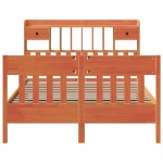 vidaXL Cadru de pat fără saltea, maro ceruit 150x200 cm lemn masiv pin vidaXL Cadru de pat fără saltea, maro ceruit 150x200 cm lemn masiv pin