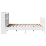 vidaXL Cadru de pat fără saltea, alb, 140x190 cm, lemn masiv de pin