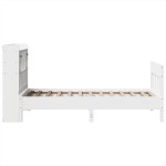 vidaXL Cadru de pat fără saltea, alb, 75x190 cm, lemn masiv de pin