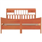 vidaXL Cadru de pat fără saltea, maro ceruit 180x200 cm lemn masiv pin vidaXL Cadru de pat fără saltea, maro ceruit 180x200 cm lemn masiv pin