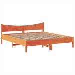 vidaXL Cadru de pat fără saltea, maro ceruit 180x200 cm lemn masiv pin vidaXL Cadru de pat fără saltea, maro ceruit 180x200 cm lemn masiv pin