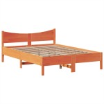 vidaXL Cadru de pat fără saltea, maro ceruit 150x200 cm lemn masiv pin vidaXL Cadru de pat fără saltea, maro ceruit 150x200 cm lemn masiv pin