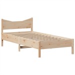 vidaXL Cadru de pat fără saltea, 90x200 cm, lemn masiv pin vidaXL Cadru de pat fără saltea, 90x200 cm, lemn masiv pin