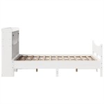 vidaXL Cadru de pat fără saltea, alb, 135x190 cm, lemn masiv de pin vidaXL Cadru de pat fără saltea, alb, 135x190 cm, lemn masiv de pin